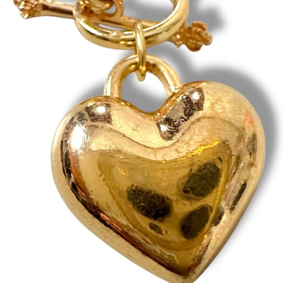 Juicy Couture Retro Y2K Chunky Heart Toggle Bracelet Gold NWT Urban Outfitters - Picture 8 of 11